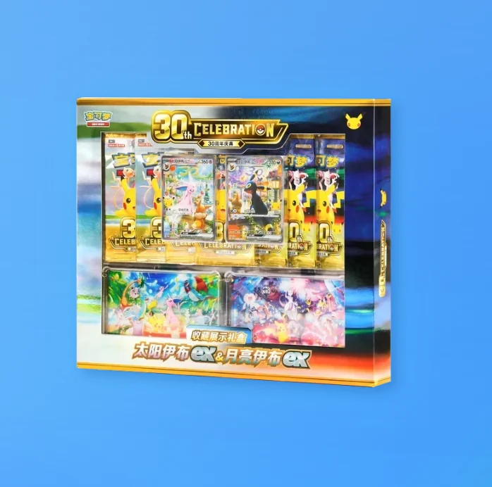 Chinese Pokémon TCG 30th Celebration Collection Display Gift Box — Espeon ex & Umbreon ex